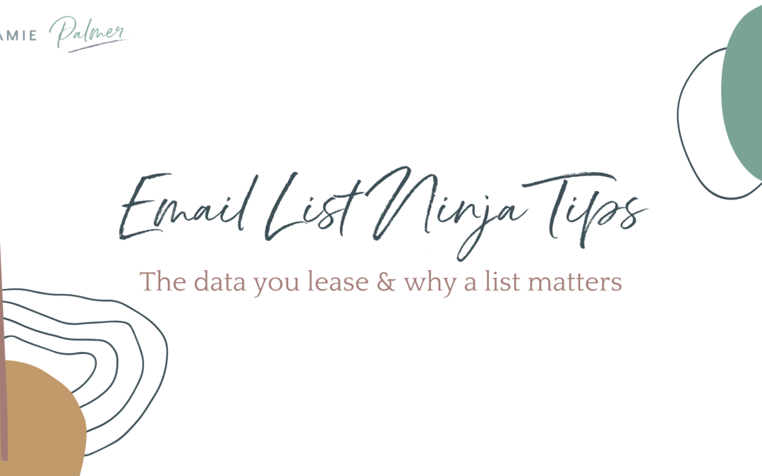 Email List Ninja Tips: The data you lease & why a list matters