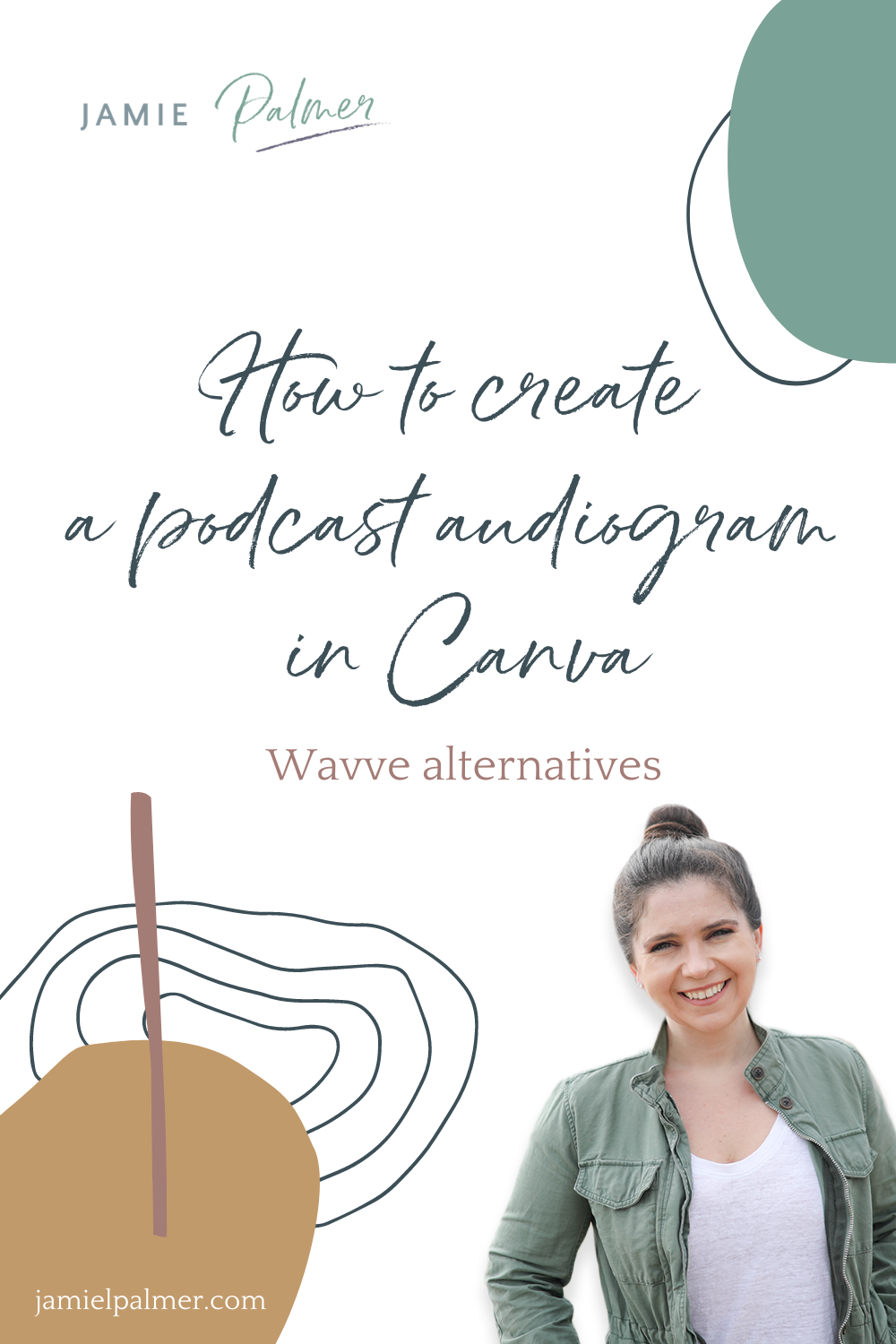 How to create a podcast audiogram in canva pin